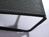 Шезлонг-лежак плетеный Tagliamento Konkord алюминий, искусственный ротанг черный Фото 4