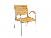 Кресло деревянное ACACIA Solano алюминий, массив робинии Фото 2