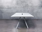 Стол с каналом для протяжки проводов PEDRALI Arki-Table CC Compact сталь, алюминий, компакт-ламинат HPL белый Фото 6