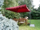 Зонт садовый с поворотной рамой Maffei Allegro алюминий, дралон бордовый Фото 2