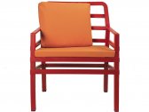 Кресло пластиковое с подушками Nardi пластик, ткань красный Фото 1