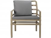 Кресло пластиковое с подушками Nardi Aria пластик, ткань бежевый, серый Фото 1