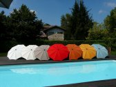 Зонт садовый с поворотной рамой Maffei Border сталь, дралон серо-коричневый Фото 5