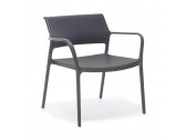 Кресло пластиковое PEDRALI Ara Lounge полипропилен темно-серый Фото 1