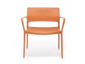 Кресло пластиковое PEDRALI Ara Lounge полипропилен оранжевый Фото 4