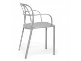 Кресло пластиковое PEDRALI Intrigo алюминий темно-бежевый Фото 5