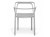 Кресло пластиковое PEDRALI Intrigo алюминий темно-бежевый Фото 7
