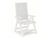 Кресло пластиковое складное SCAB GIARDINO Esmeralda tex пластик белый, серый Фото 1