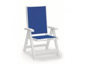 Кресло пластиковое складное SCAB GIARDINO Esmeralda tex пластик белый, синий Фото 1