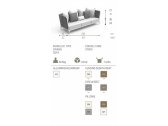 Комплект дизайнерской мебели Stripe Talenti алюминий, ткань коричневый Фото 3