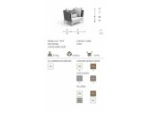 Комплект дизайнерской мебели Stripe Talenti алюминий, ткань коричневый Фото 4