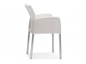 Кресло пластиковое PEDRALI Ice алюминий, стеклопластик бежевый Фото 4