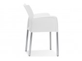 Кресло пластиковое огнестойкое PEDRALI Ice металл, полипропилен белый Фото 3