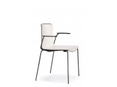 Кресло пластиковое PEDRALI Tweet металл, полипропилен белый, черный Фото 4