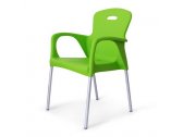 Кресло пластиковое Afina Contract Remy сталь, полипропилен зеленый Фото 1