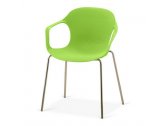 Кресло пластиковое Afina Contract Larry сталь, полипропилен зеленый Фото 1