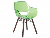Кресло прозрачное PAPATYA Opal Wox Iroko ироко, поликарбонат натуральный, зеленый Фото 1