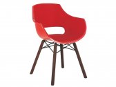 Кресло пластиковое PAPATYA Opal Wox Iroko ироко, пластик натуральный, темно-красный Фото 1