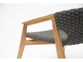 Кресло деревянное плетеное Ethimo Knit тик, роуп тик, серый Фото 2
