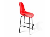 Барный прозрачный стул SHE-TON металл, пластик красный Фото 2