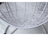 Кресло плетеное подвесное KVIMOL КМ-0031 сталь, искусственный ротанг белый, серый Фото 13