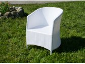 Кресло плетеное ORION алюминий, искусственный ротанг белый Фото 1