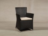 Кресло плетеное с подушкой Tagliamento Comfort алюминий, искусственный ротанг темный шоколад Фото 1