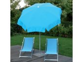 Зонт пляжный с поворотной рамой Maffei Alux алюминий, дралон голубой Фото 1