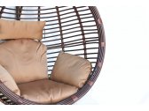 Кресло плетеное подвесное KVIMOL КМ-0021 сталь, искусственный ротанг коричневый Фото 4