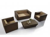 Лаунж-набор мебели Tagliamento Cubico алюминий, искусственный ротанг кофе Фото 1