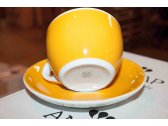 Кофейная пара для эспрессо Ancap Verona Millecolori фарфор желтый, деколь чашка, ручка, блюдце Фото 9