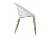 Кресло пластиковое Scab Design Natural Giulia сталь, дуб, технополимер натуральный дуб, лен Фото 2
