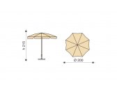 Зонт садовый с соломкой Maffei Tulum сталь, рафия Фото 19