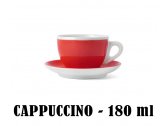 Кофейная пара для капучино Ancap Verona Millecolori фарфор красный, деколь чашка, ручка, блюдце Фото 3