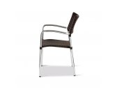 Кресло плетеное Grattoni GS 933 алюминий, искусственный ротанг коричневый Фото 2