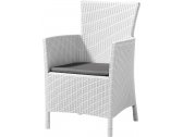 Кресло пластиковое  мягкое Keter Iowa пластик с имитацией плетения белый, серый Фото 1