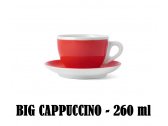 Кофейная пара для двойного капучино Ancap Verona Millecolori фарфор красный, деколь чашка, ручка, блюдце Фото 3
