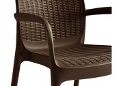 Кресло пластиковое Keter Bali Mono пластик с имитацией плетения коричневый Фото 3