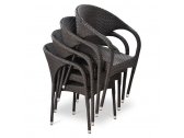Кресло плетеное Afina Y290W-W2390 Brown искусственный ротанг, сталь коричневый Фото 4