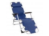 Кресло-шезлонг металлическое Afina Прима сталь синий Фото 1