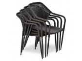 Кресло плетеное Afina Y35-W2390 Brown искусственный ротанг, сталь коричневый Фото 4