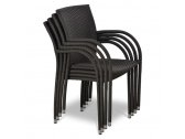 Кресло плетеное Afina Y282A-W52 Brown искусственный ротанг, сталь коричневый Фото 4
