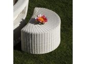 Столик плетеный приставной RosaDesign Isla Bonita алюминий, искусственный ротанг белый Фото 1