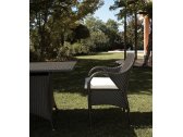 Кресло плетеное RosaDesign Canaria алюминий, искусственный ротанг, ткань черный Фото 1