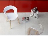 Кресло пластиковое Scab Design Natural Miss B Antishock бук, поликарбонат натуральный бук, белый Фото 3