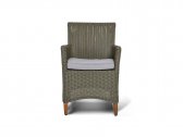 Кресло плетеное 4SIS Пестум алюминий, тик, искусственный ротанг, ткань светло-серый Фото 2