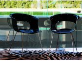 Кресло пластиковое Scab Design Miss B Antishock сталь, поликарбонат хром, черный Фото 2