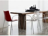 Кресло пластиковое двухцветное Scab Design Zebra Bicolore сталь, полимер хром, белый, красный Фото 2