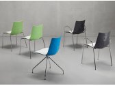 Кресло пластиковое двухцветное Scab Design Zebra Bicolore сталь, полимер хром, белый, антрацит Фото 2
