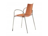 Кресло пластиковое Scab Design Zebra Technopolymer сталь, технополимер хром, оранжевый Фото 3